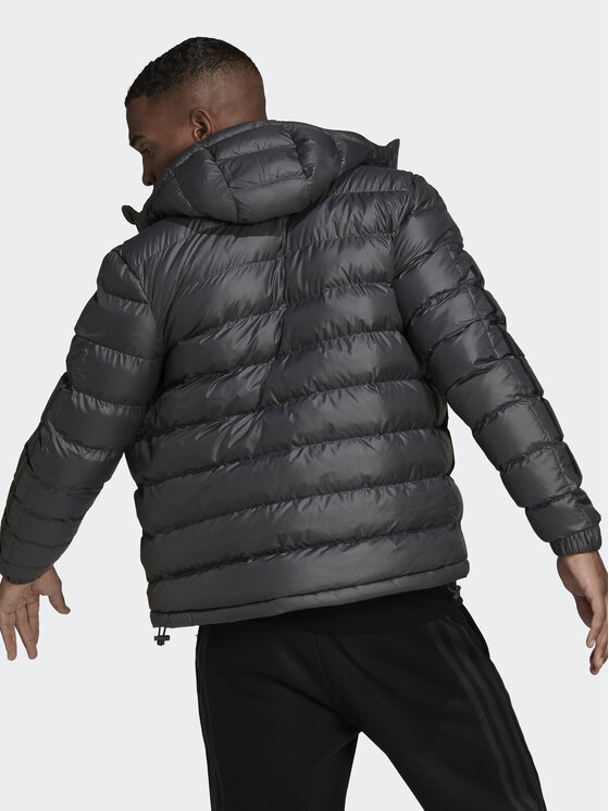 adidas adidas Зимно яке 3-Stripes Sdp Badge Of Sport GV5330 Сив Standard Fit