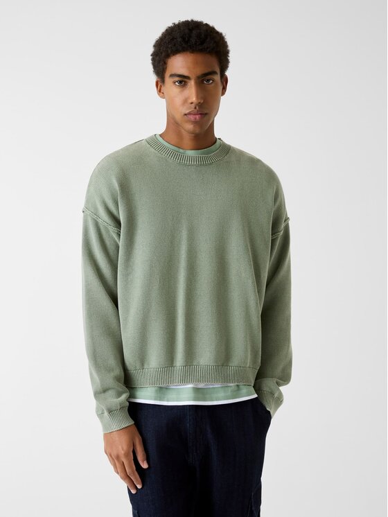 Guess Guess Sweter 180553 Zielony Classic Fit