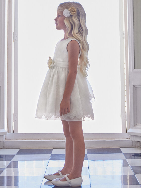 Abel & Lula Abel & Lula Sukienka elegancka 5022 Biały Regular Fit