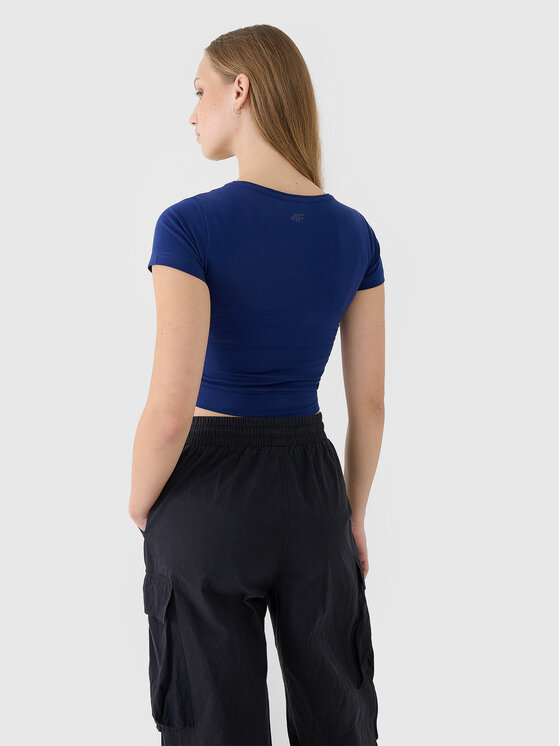 4F 4F T-Shirt SS MIDSHOP TEXTILE Granatowy Slim Fit