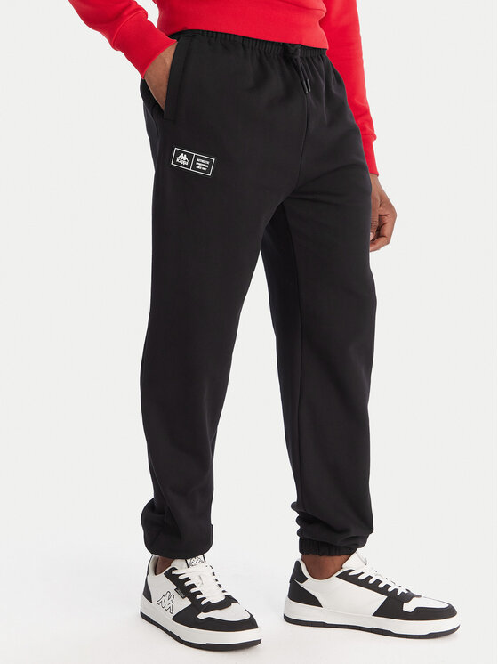 Kappa Kappa Teplákové kalhoty Olmos 311M2TW Černá Regular Fit