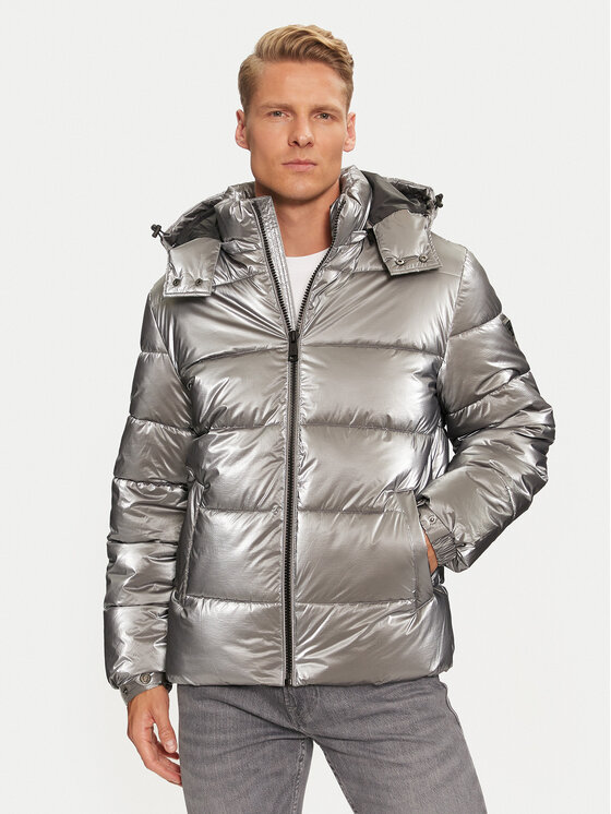 Guess Guess Зимно яке M4BL46 WGJT0 Сребрист Regular Fit