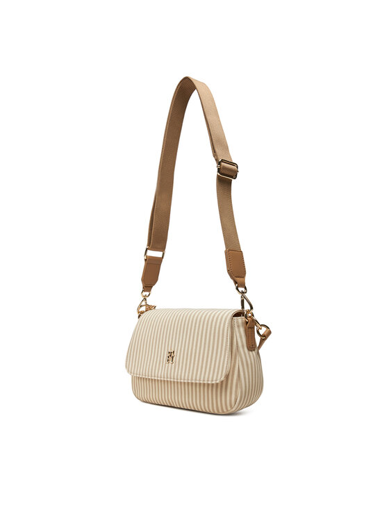 Tommy Hilfiger Tommy Hilfiger Ročna torba Poppy Summer Conv. Crossover AW0AW17166 Bež