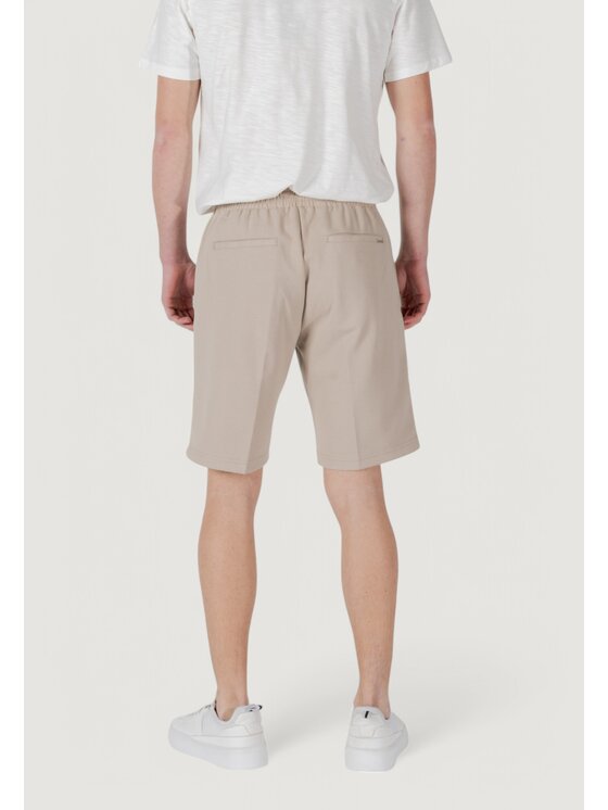 Antony Morato Antony Morato Bermuda CARROT FIT WITH LOGOED METAL BADGE Beige Carrot Fit