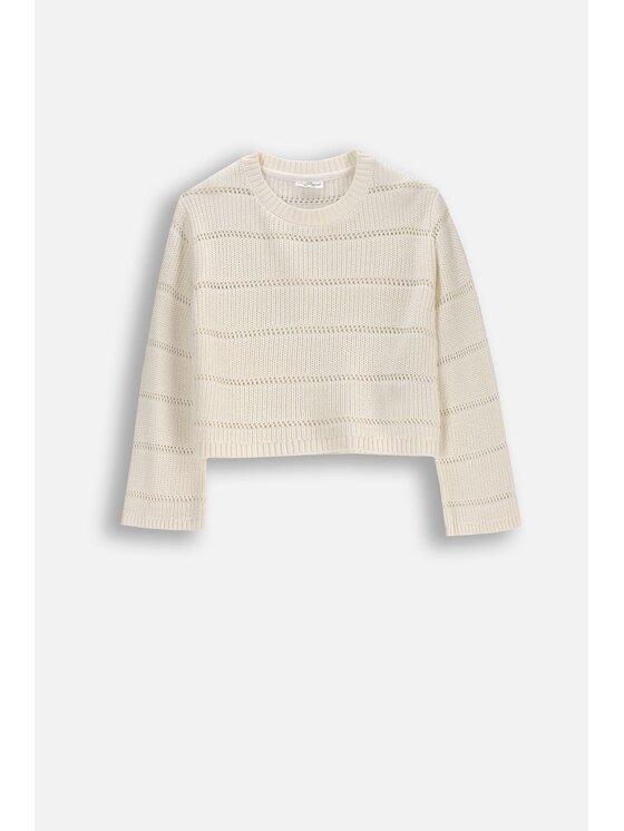 Coccodrillo Coccodrillo Sweter WC5172101NGJ-003 Écru Regular Fit