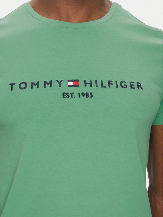 Tommy Hilfiger Tommy Hilfiger Tricou Logo MW0MW11797 Verde Regular Fit