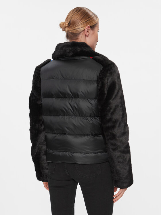 Rossignol Rossignol Pehelykabát Milly RLJWJ41 Fekete Slim Fit