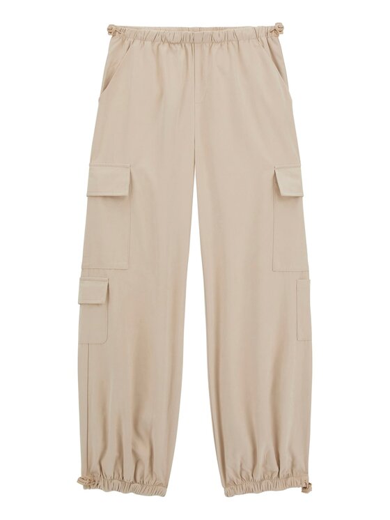 Guess Guess Spodnie cargo PANTALONI CARGO Beżowy Cargo Fit