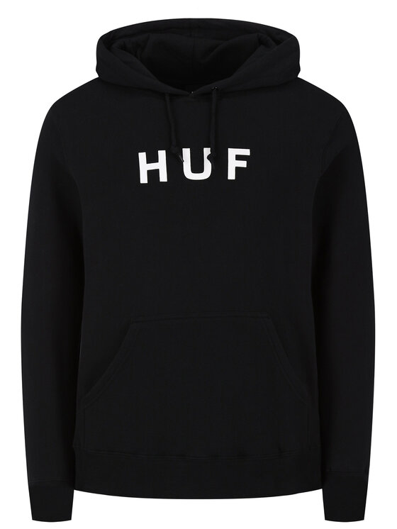 HUF HUF Sweatshirt Essentials OG Logo PF00099 Schwarz Regular Fit