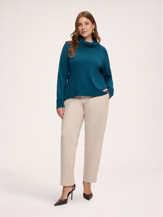 Fiorella Rubino Fiorella Rubino Sweter M277L008559N034 Turkusowy Over Fit