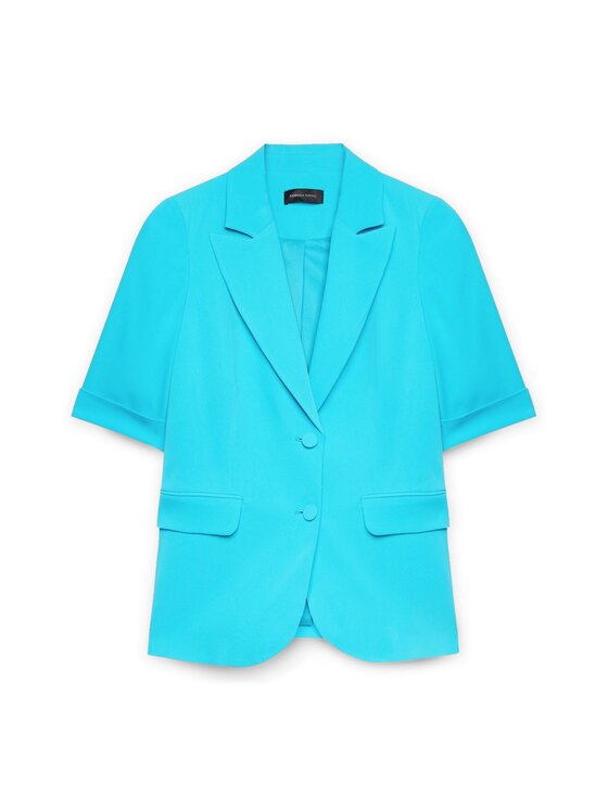 Fiorella Rubino Fiorella Rubino Giacca di transizione Q508T000187N014 Turchese Regular Fit