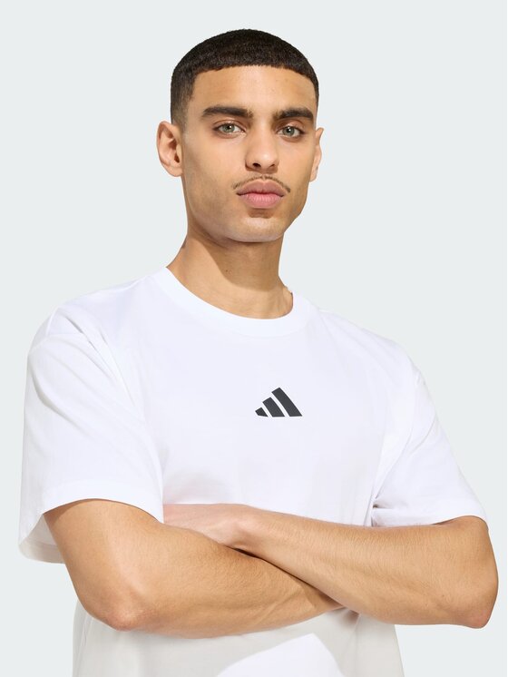 adidas adidas Koszulka techniczna 168664 Biały Loose Fit