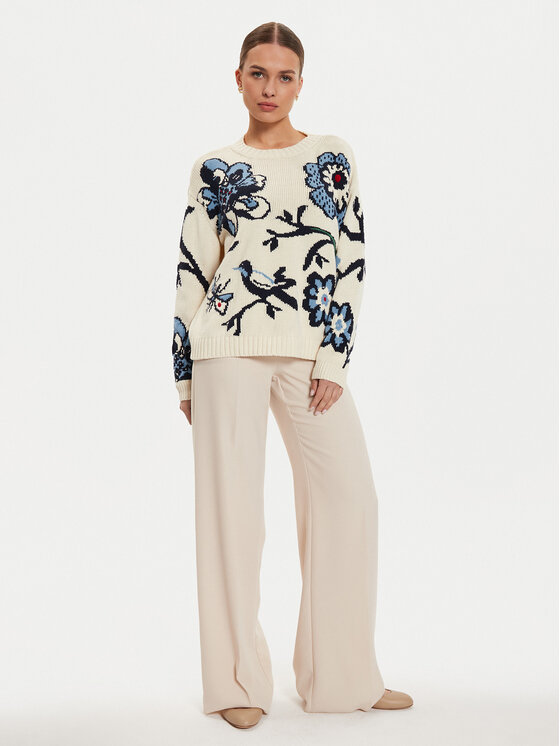 Weekend Max Mara Weekend Max Mara Pullover Dolmen 2425366191 Écru Relaxed Fit