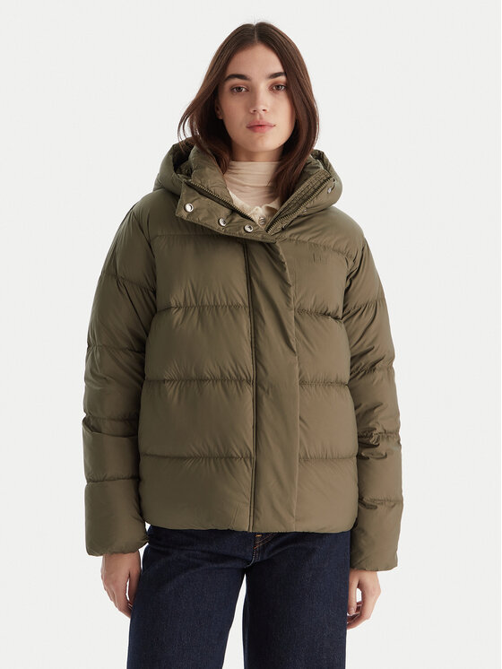 Tommy Hilfiger Tommy Hilfiger Geacă din puf WW0WW45739 Verde Regular Fit