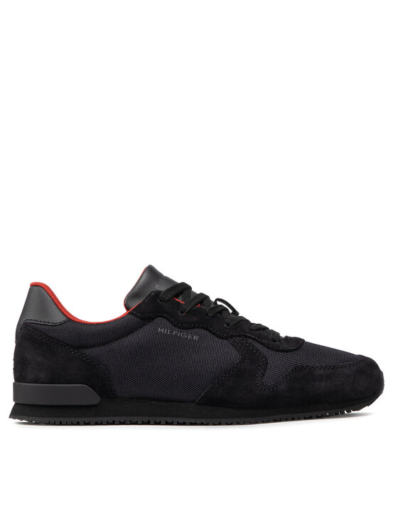 Tommy Hilfiger Tommy Hilfiger Tenisice Iconic Material Mix Runner FM0FM04022 Crna