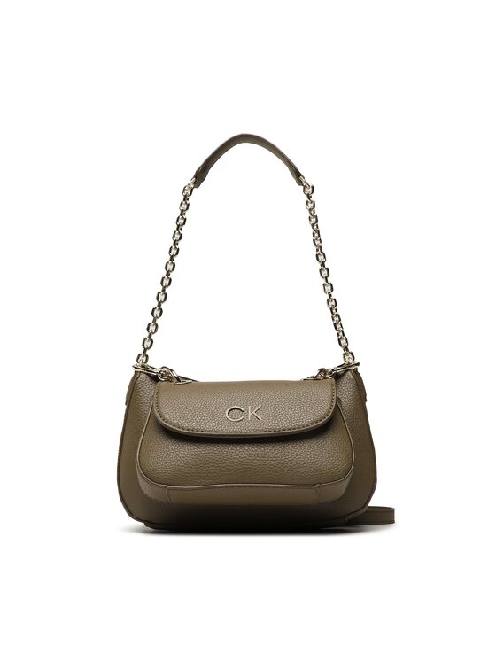 Geantă Calvin Klein Re-Lock Dbl Shoulder Bag K60K610183 Verde