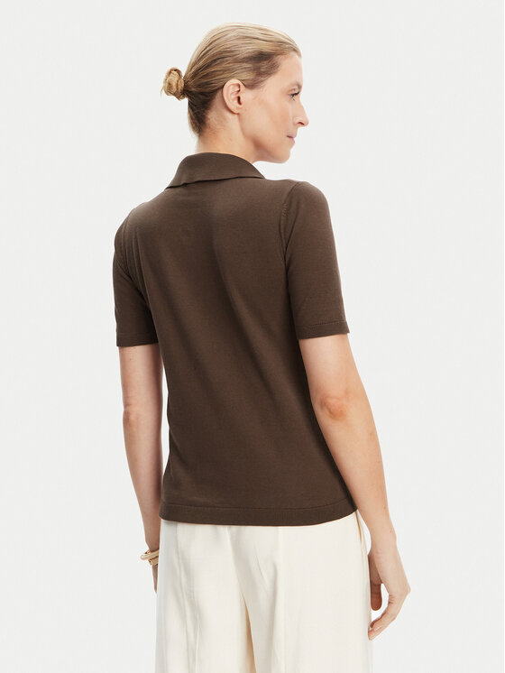 Weekend Max Mara Weekend Max Mara Polo marškinėliai Roncolo 2525366071 Ruda Regular Fit