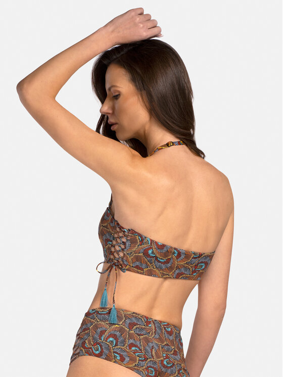 Miss Lou Miss Lou Bikini pezzo sopra G-BR2-BR Marrone