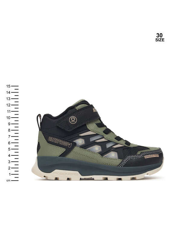 Skechers Skechers Trzewiki S-Lights Waterproof: Storm Blazer - Glow Trail 406381L/BKOL Czarny