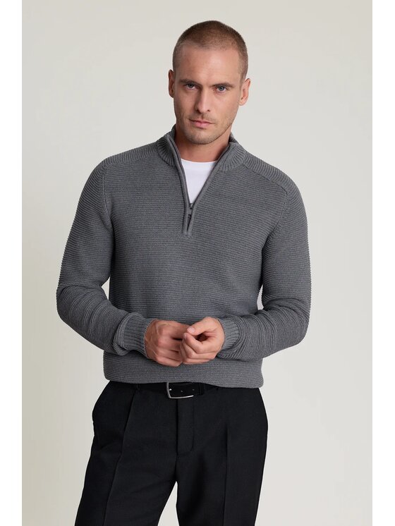 Próchnik Próchnik Sweter PM20 SW073226000068 Szary Regular Fit