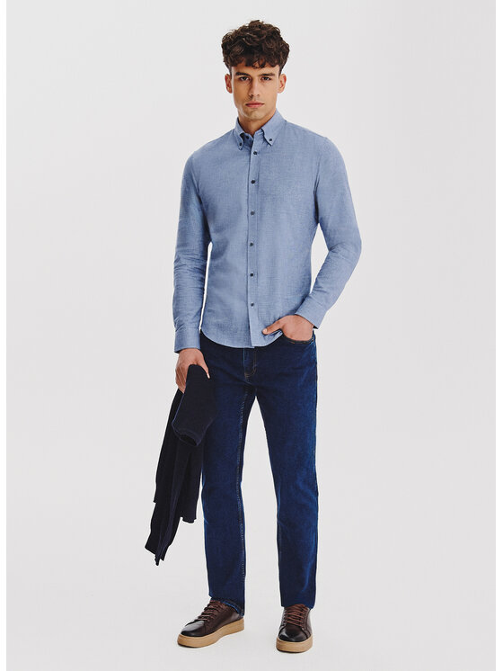 Pako Lorente Pako Lorente Koszula P25WF-1X-008 Granatowy Slim Fit