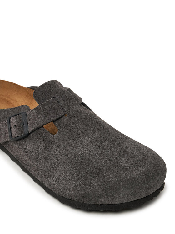 Birkenstock Birkenstock Klapki Boston zamsz 1028602 Szary