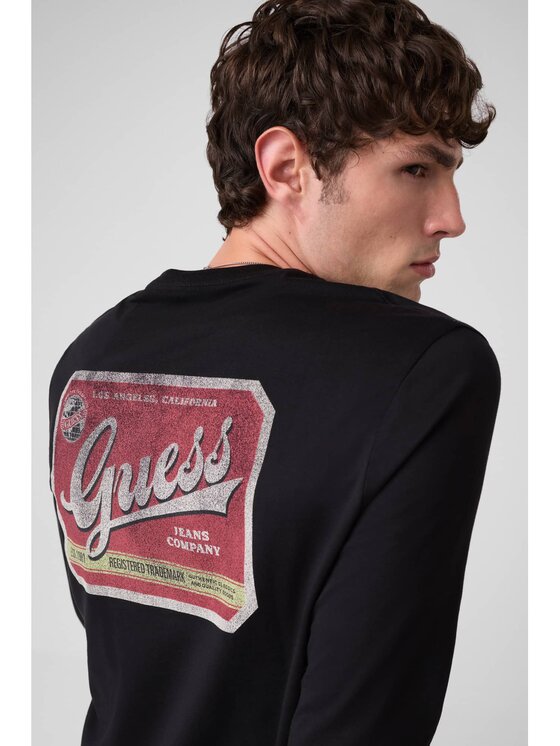 Guess Jeans Guess Jeans T-Shirt 184115 Czarny Classic Fit