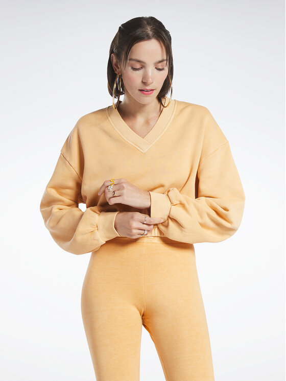Reebok Reebok Bluză Reebok Classics Natural Dye Sweatshirt HS4739 Portocaliu Cropped Fit