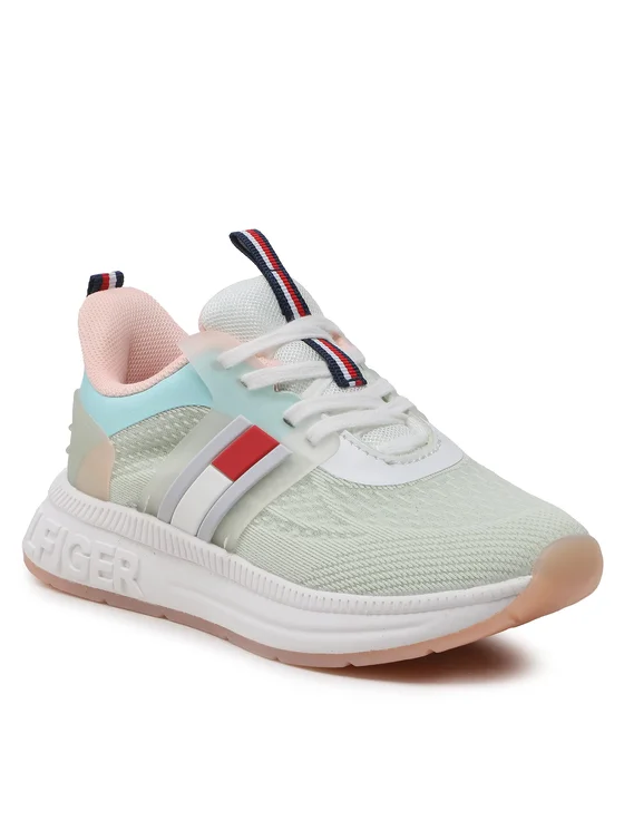 Tommy Hilfiger Sneakers Flag Low Cut Lace-Up Sneaker T3A9-32747-0308 M Grün