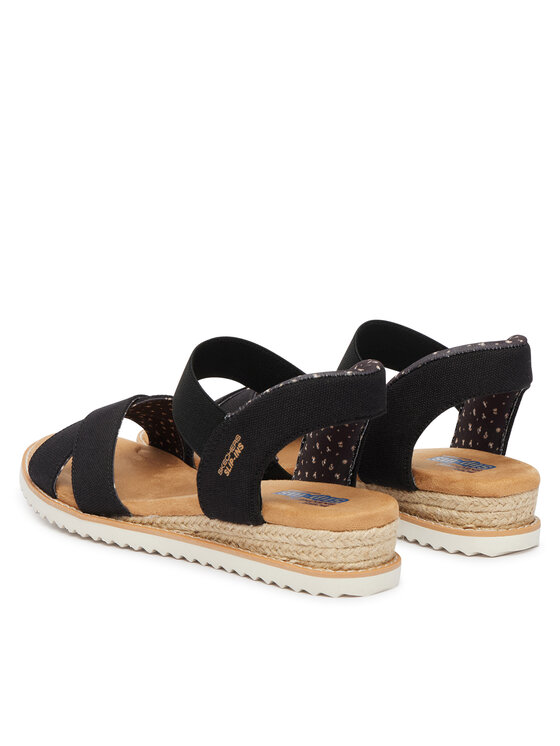 Skechers Skechers Sandały BOBS Desert Kiss - Golden Lily 114418/BLK Czarny