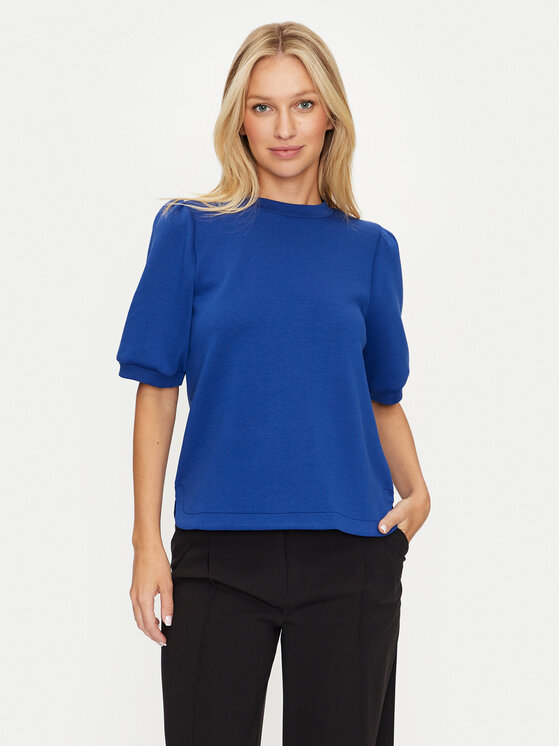 Vila Vila Bluză Reflect 14097562 Albastru Loose Fit