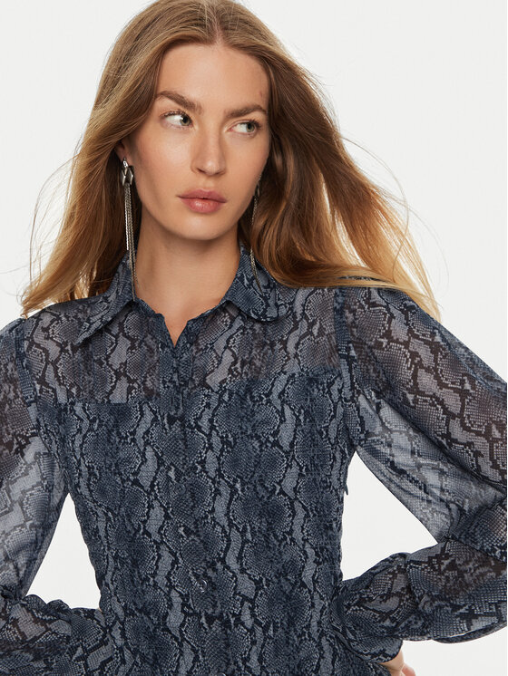 MICHAEL Michael Kors MICHAEL Michael Kors Košilové šaty MF482L7F4N Modrá Regular Fit