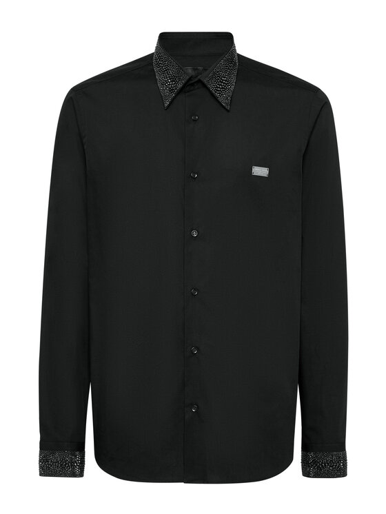 PHILIPP PLEIN PHILIPP PLEIN Koszula 22577 Czarny Fitted Fit