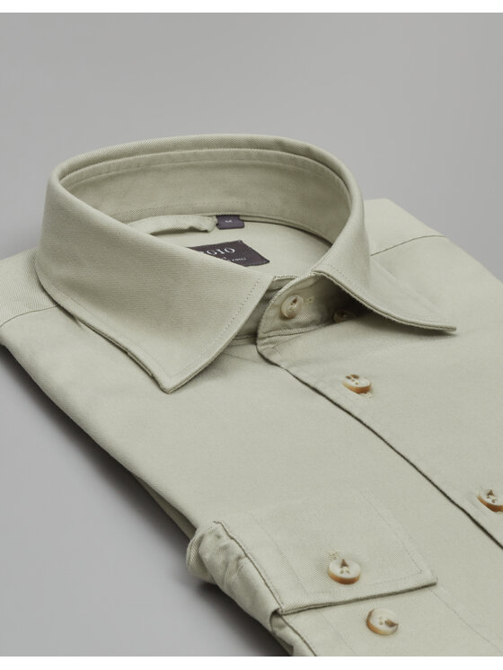 Borgio Borgio Koszula terranova 00554 Zielony Slim Fit