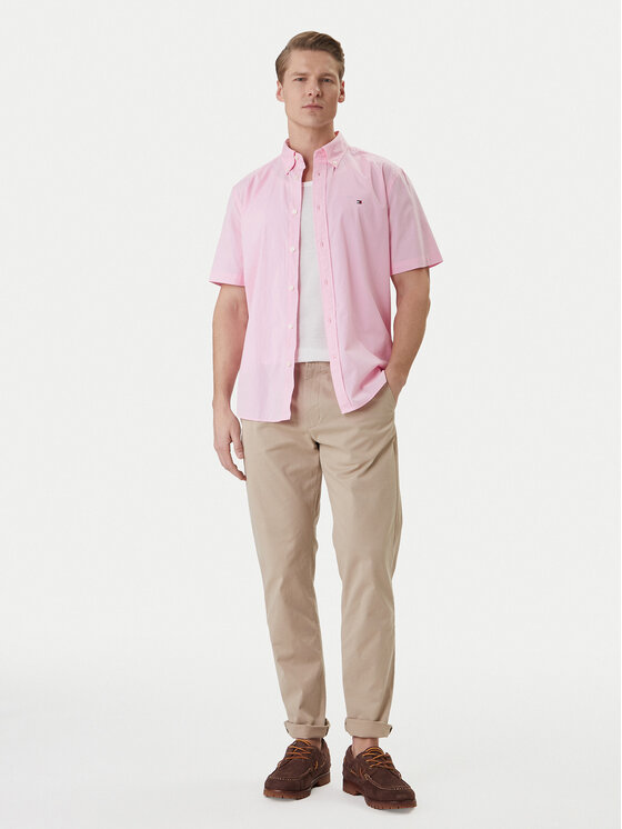 Tommy Hilfiger Tommy Hilfiger Πουκάμισο MW0MW42630 Ροζ Regular Fit