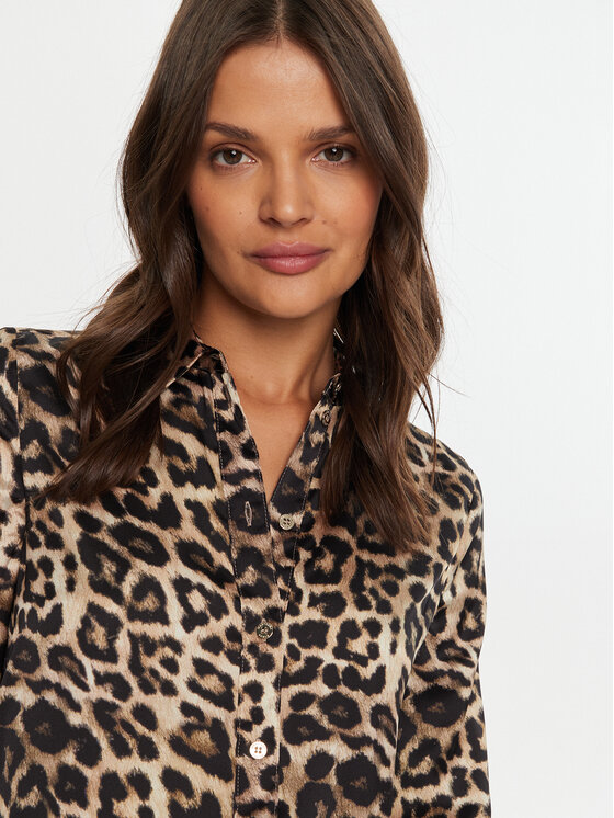 Marciano Guess Marciano Guess Srajca 4BGH32 7014A Rjava Regular Fit