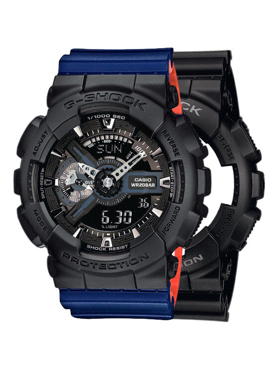 Casio Casio Zegarek SET GA-110-1BER + BEZEL 10358741 + PASEK 10527467 Czarny