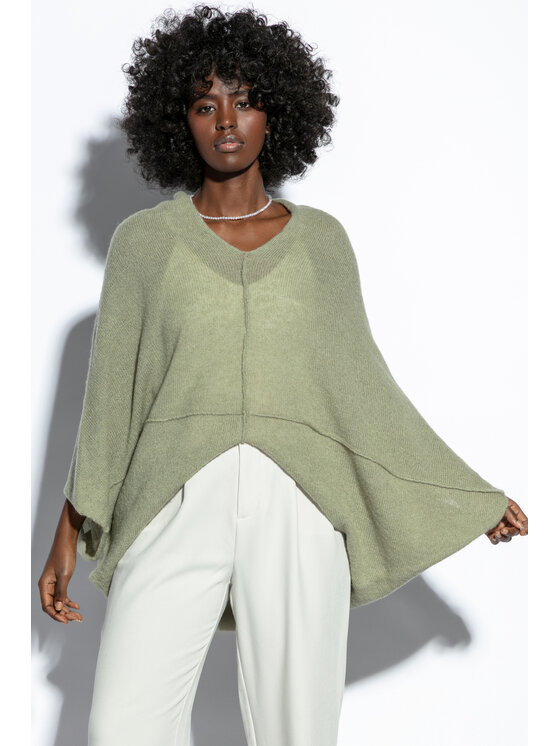 Fobya Fobya Sweter F1822 Khaki Casual Fit