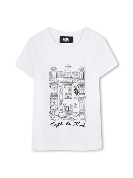 Karl Lagerfeld Kids Tričko Z30494 S Biela Regular Fit