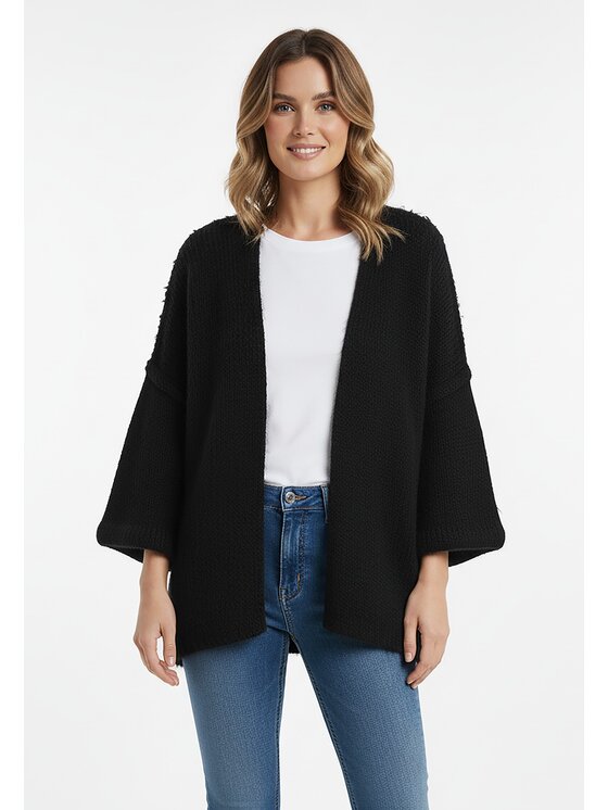 FIGL FIGL Kardigán M1264 Čierna Regular Fit