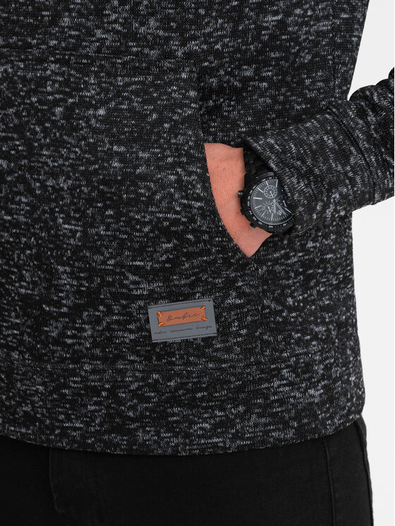 Ombre Ombre Mikina OM-SSNZ-0147 Šedá Classic Fit