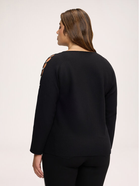 Fiorella Rubino Fiorella Rubino Sweter M355L008638N033 Czarny Regular Fit
