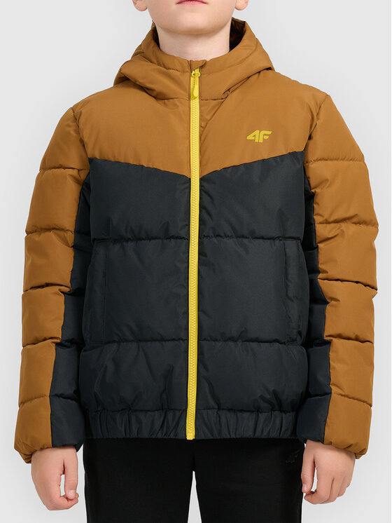 4F 4F Kurtka puchowa 4FJWAW26TDJAM0915-82S Brązowy Regular Fit