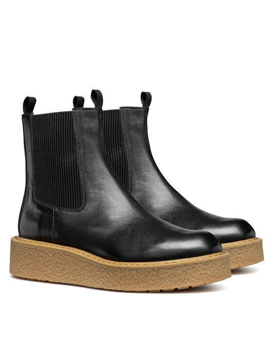 Geox Geox Kotníková obuv s elastickým prvkem D Elidea D36VEC 043NH C9999 Černá