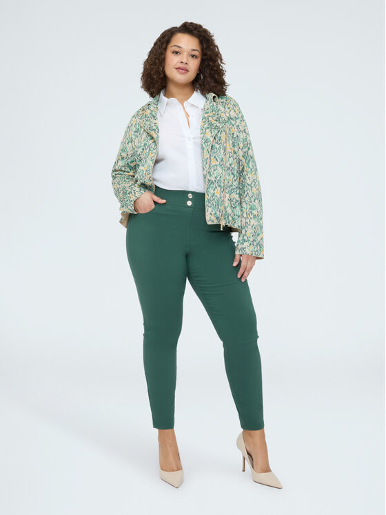 Fiorella Rubino Fiorella Rubino Spodnie materiałowe P700L002309N035 Zielony Regular Fit