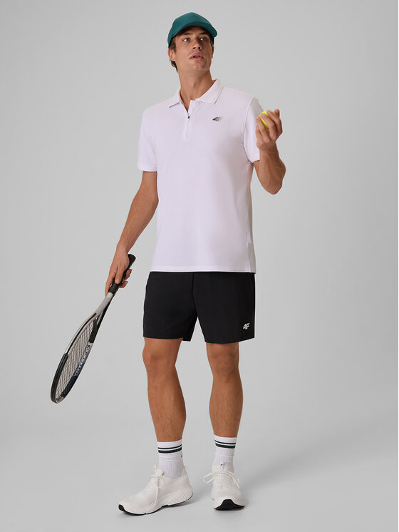 4F 4F Polo COMMERCIAL Biały Regular Fit