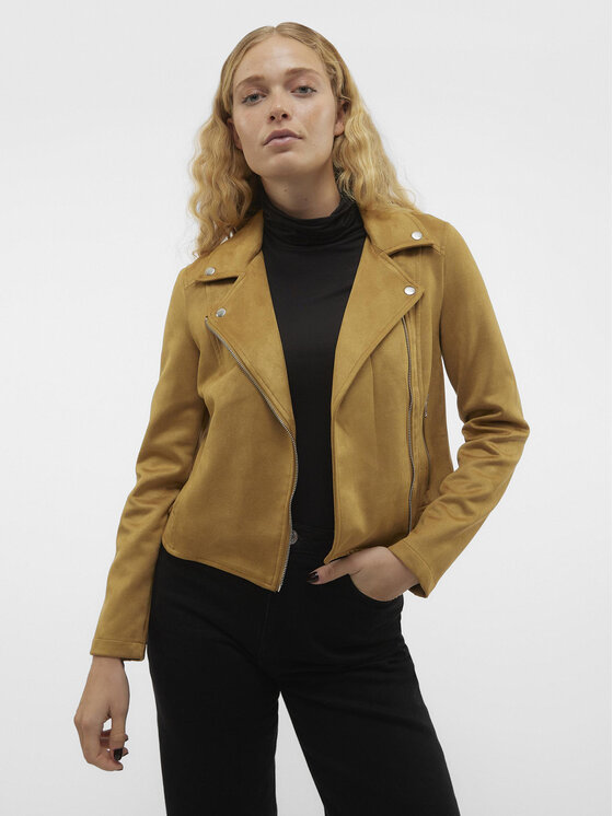 Vero Moda Vero Moda Jakna iz umetnega usnja Jose 10300938 Rjava Regular Fit