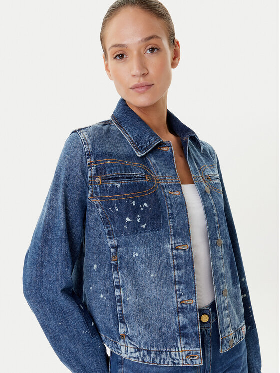 Guess Guess Kurtka jeansowa W5YN69 D5R01 Granatowy Regular Fit
