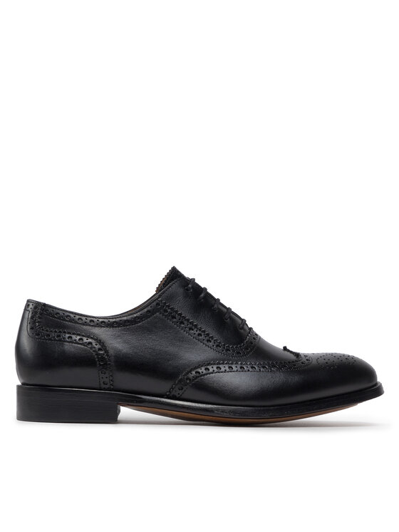 Pantofi Lord Premium Brogues 5501 Black L01
