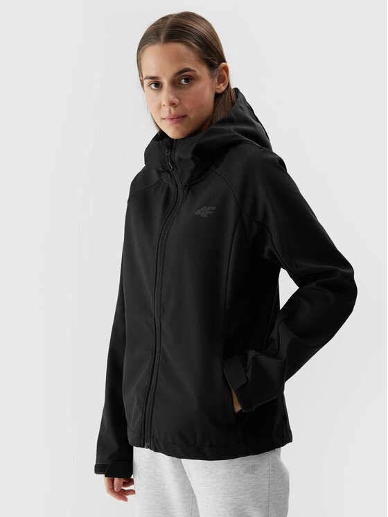 4F 4F Softshellová bunda 4FWSS24TSOFF216-20S Čierna Regular Fit
